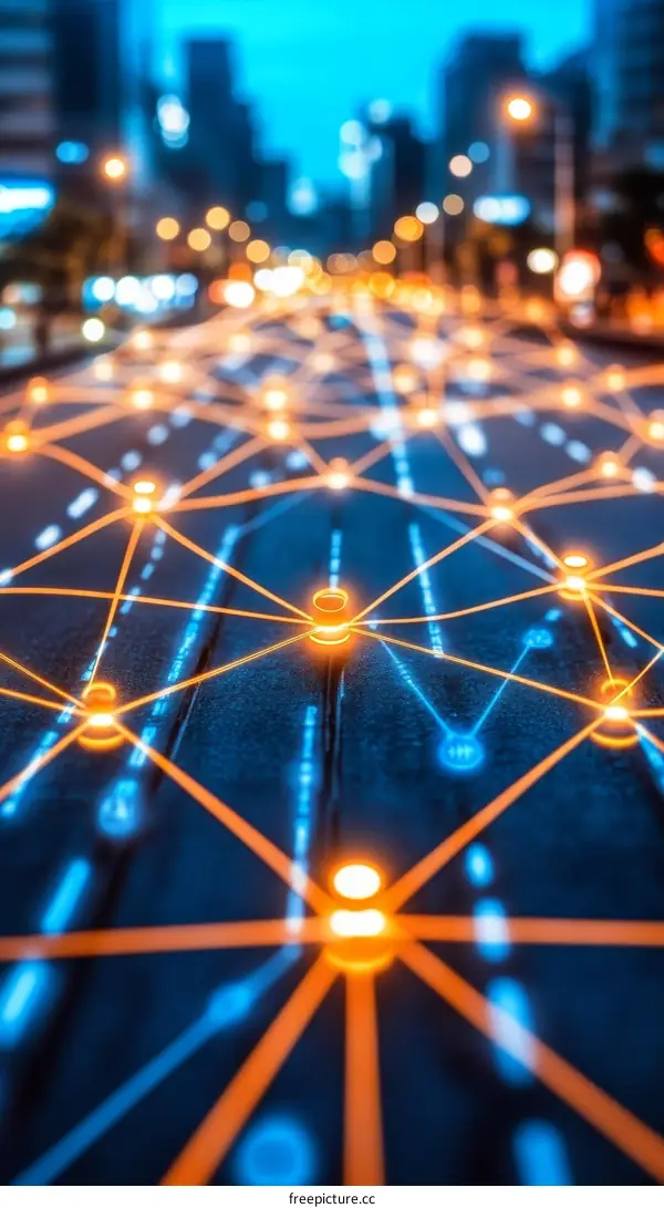 City Network Connections Illustration