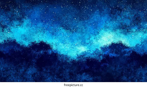 Abstract Night Sky Watercolor Painting