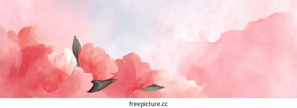 Delicate Watercolor Floral Background