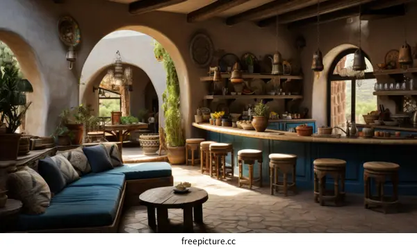 Adobe Style Home Interior