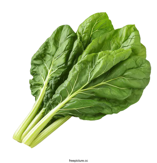 [Transparent Background PNG]Fresh Organic Swiss Chard Bunch
