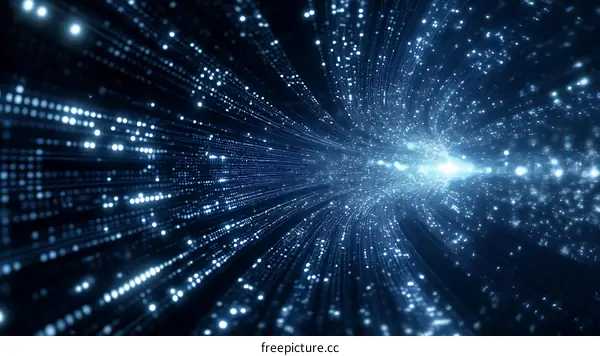 Digital Tunnel of Light Particles