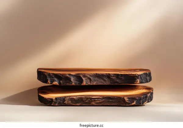 Natural Wooden Display Stand