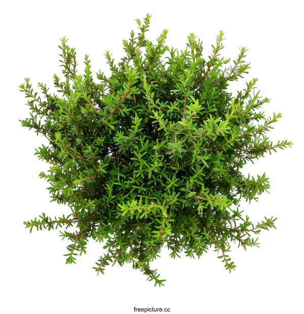 [Transparent Background PNG]Top View of Green Bush Isolated on White Background