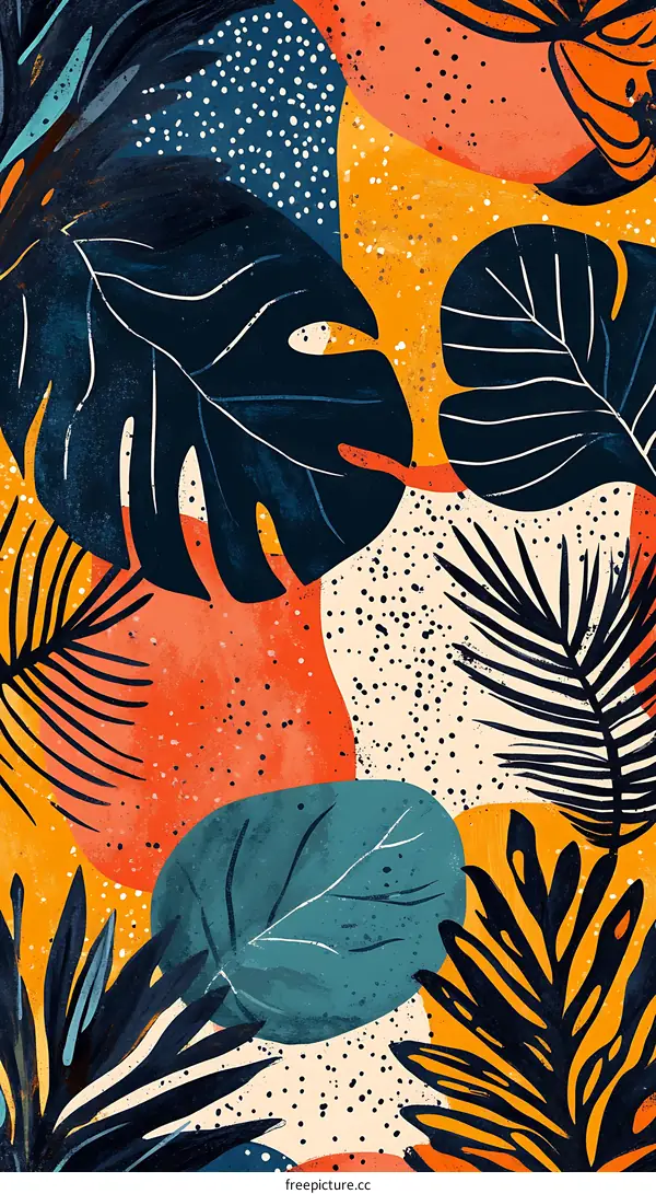 Tropical Leaves Abstract Pattern