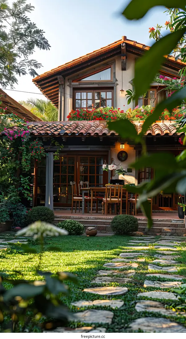 Stunning Large House with Picturesque Garden and Lush Greenery