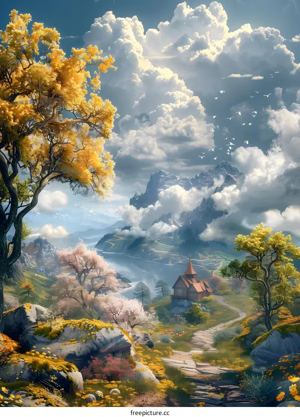 Small Village in Autumn