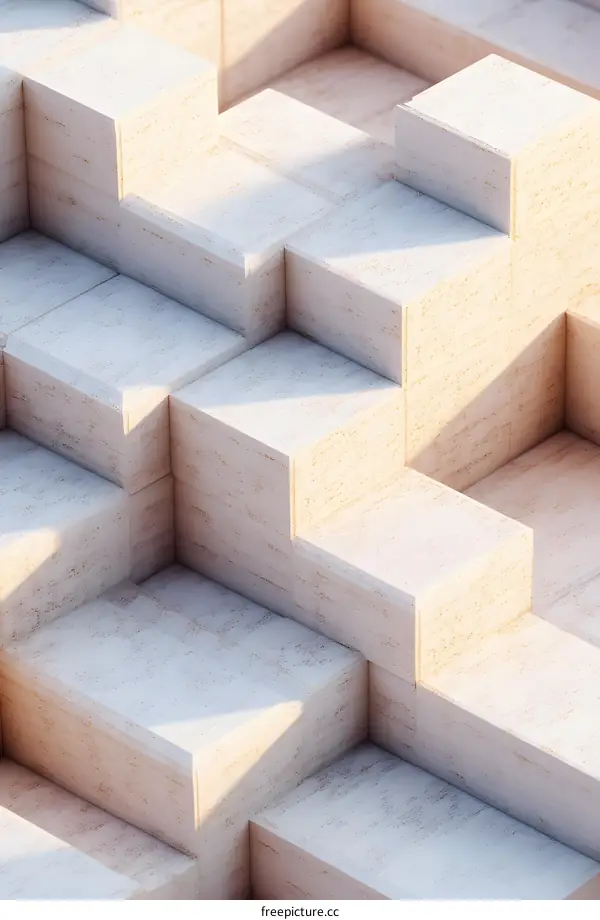 Abstract Wooden Block Pattern Background