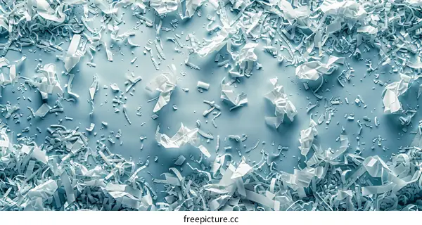 Blue Shredded Paper Texture Background
