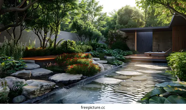 The landscape design of natural landscape