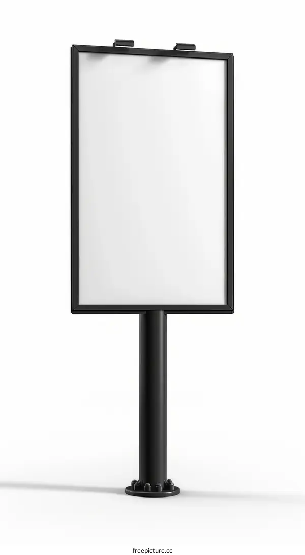 Blank Black Billboard Mockup