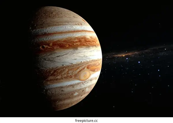 Jupiter Planet in the Deep Space