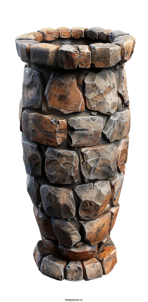 [Transparent Background PNG]Stone Vase Isolated on transparent background