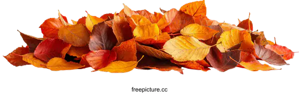 [Transparent Background PNG]Autumn Leaves Pile Autumnal Fall Foliage