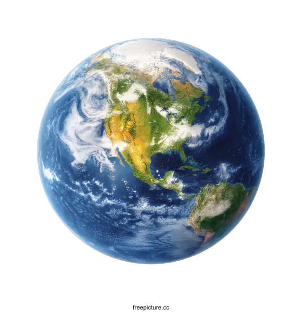 [Transparent Background PNG]Earth Globe Detailed View of the World
