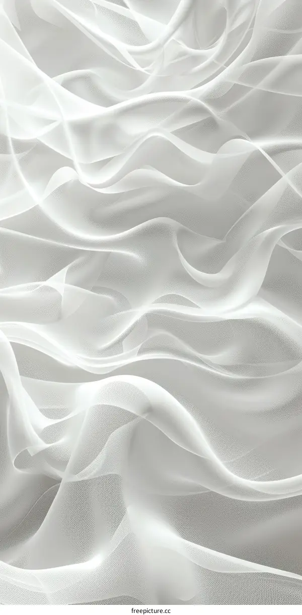White fabric with wavy folds