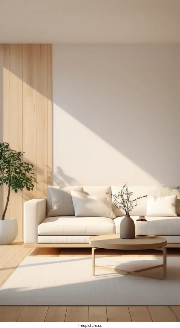 Bright and Airy Living Room With Natural Elements