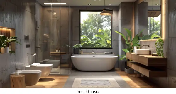 Modern Tropical Bathroom Design