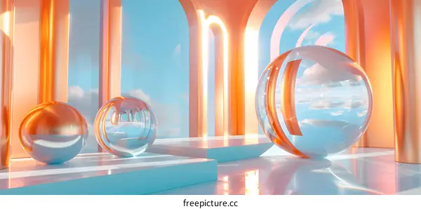 Glass Spheres and Archways