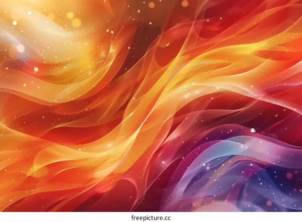 Abstract Colorful Flowing Lines Illustration