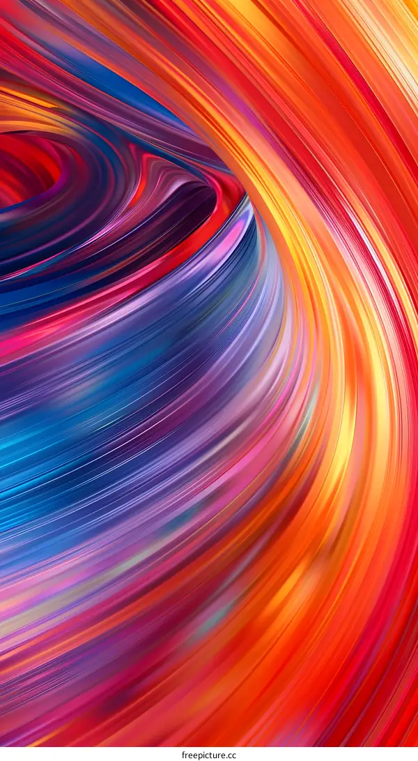 Abstract Colorful Swirling Lines Background