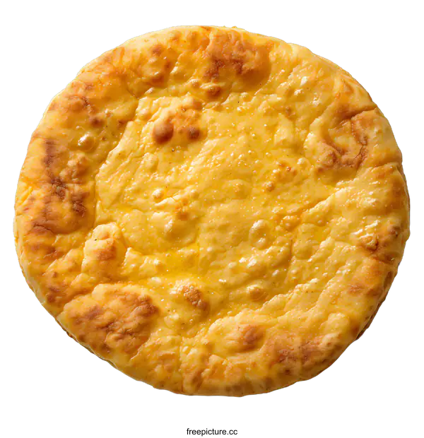 [Transparent Background PNG]A round Khachapuri on a white background