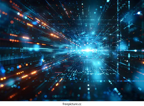 Digital Data Tunnel Background