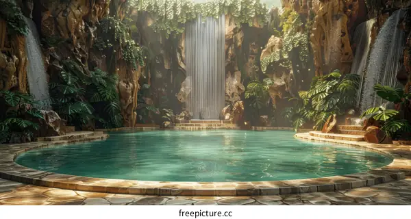 Enchanting Hidden Cave Pool in the Heart of Nature
