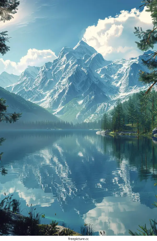 Majestic Mountain Reflections on a Serene Lake