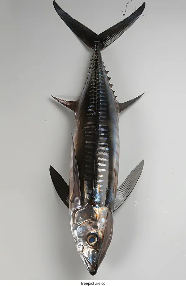 A large Pacific bluefin tuna fish