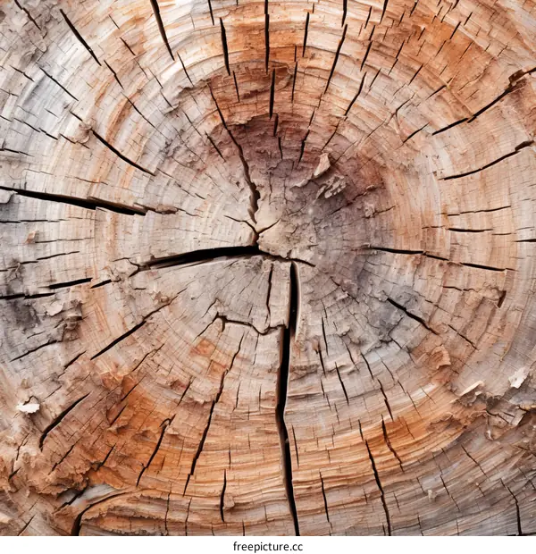 Growth rings of a tree stump