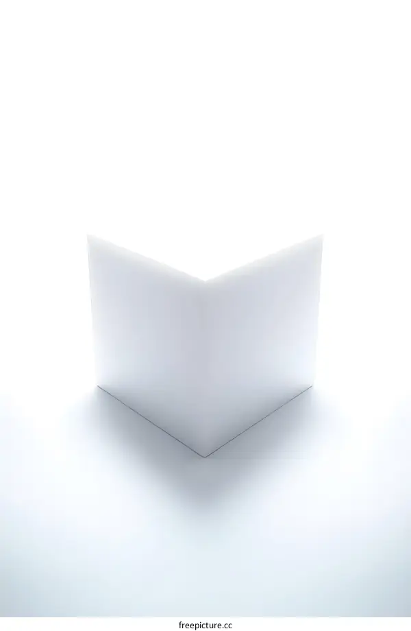 White Background With White Corner Cube