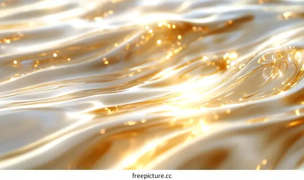 Abstract Gold Liquid Texture Background