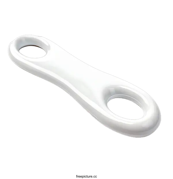 [Transparent Background PNG]White Plastic Object with Two Holes