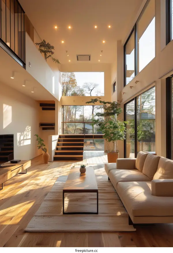 A bright and airy living room with a large windows