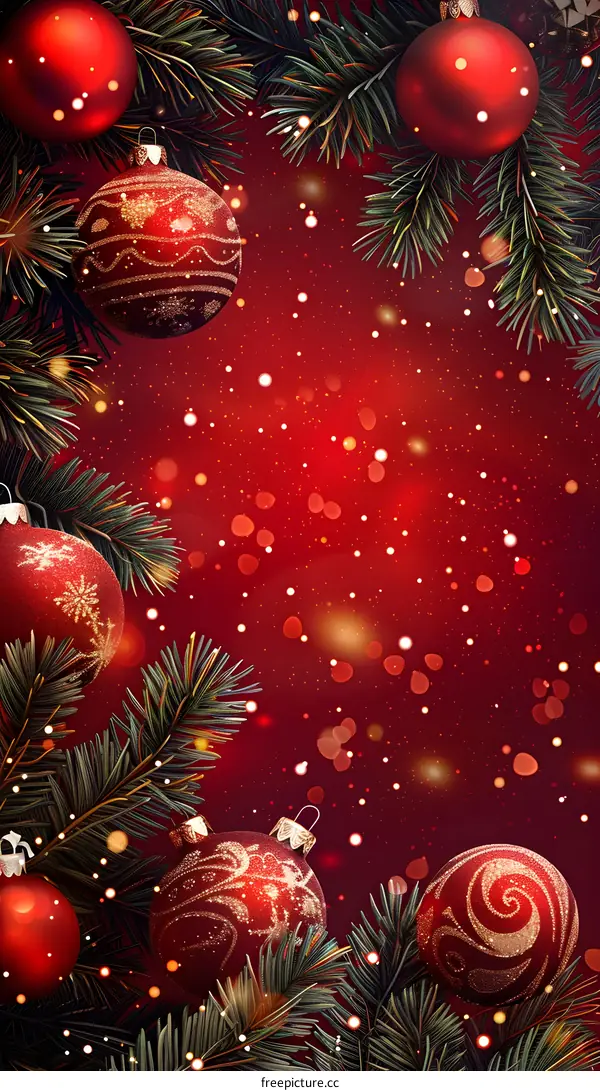 Christmas ornaments hanging on a Christmas tree