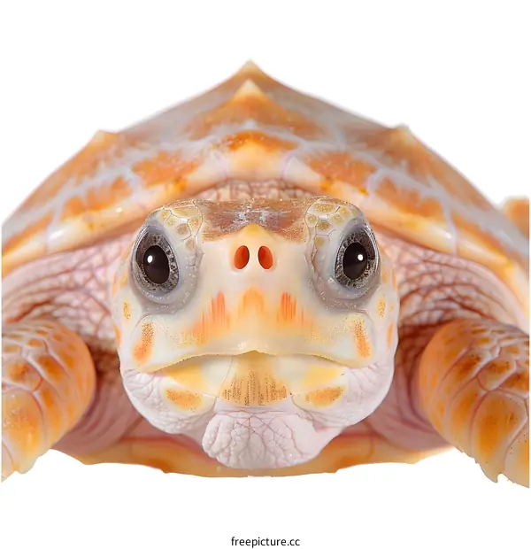 Albino Pink River Turtle Portrait