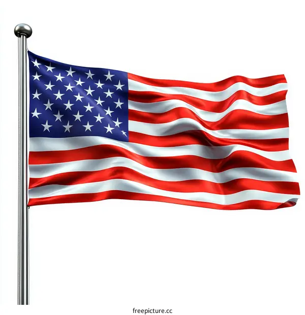 American Flag Illustration in Motion