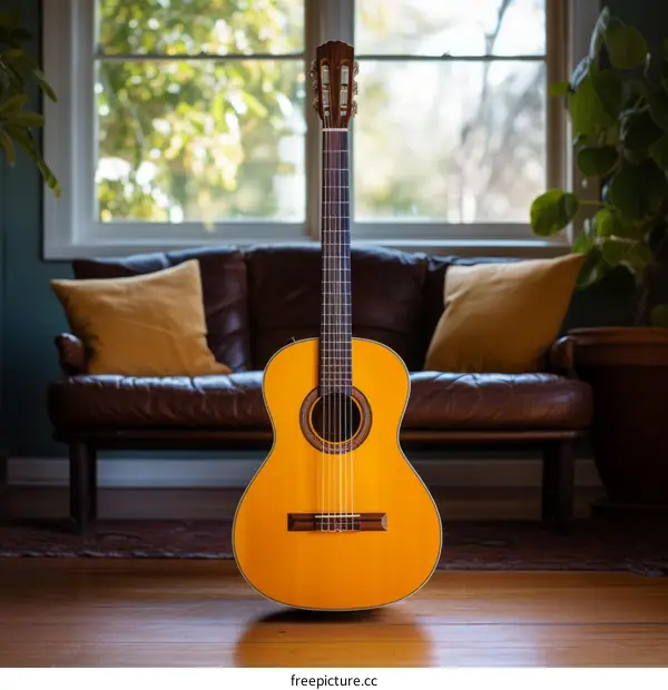 Classical Guitar in Living Room Decor