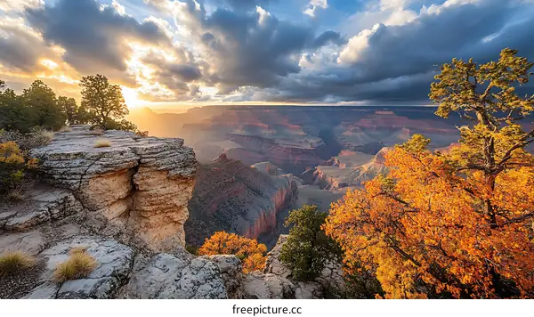 Grand Canyon Sunrise Autumn Viewpoint