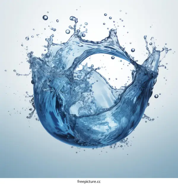 Mid-Air Water Splash