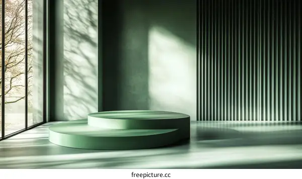 Modern Minimalist Green Product Display