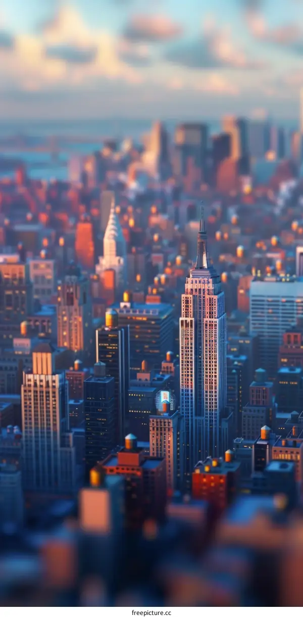 Tilt-Shift Photography of Manhattan Skyline