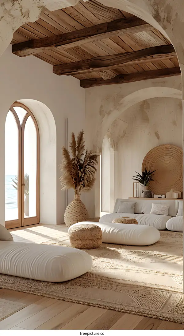 Bohemian style living room interior design