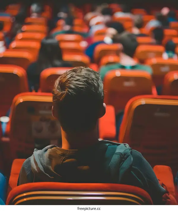 Man Sitting in Audience at an Event