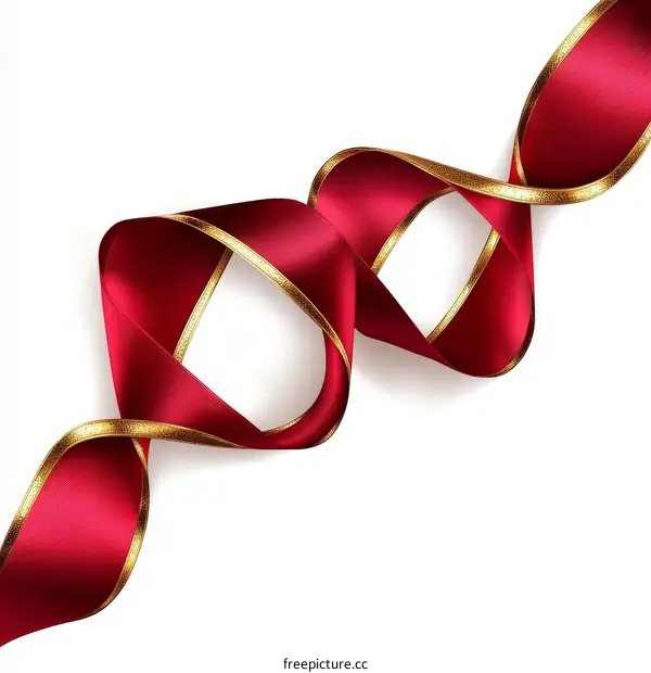 Red and Gold Ribbon Design