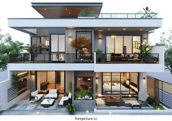 Modern minimalist villa