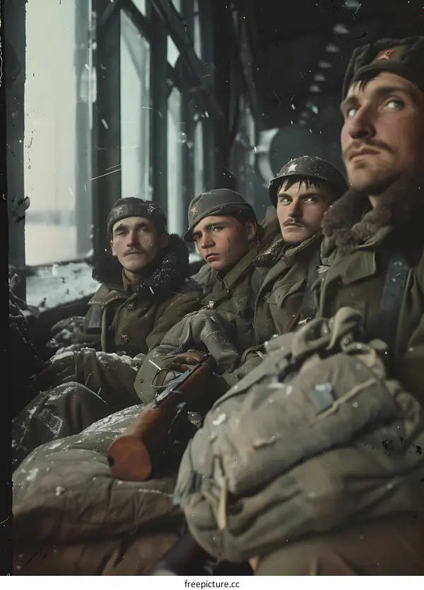 A group of Soviet soldiers during World War II