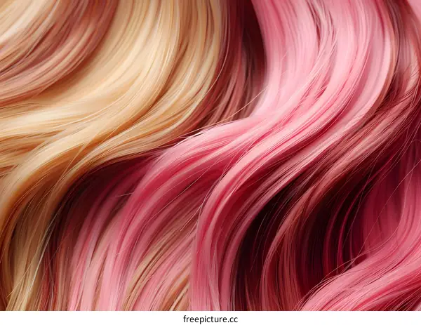 Pink and Blonde Hair Texture Background