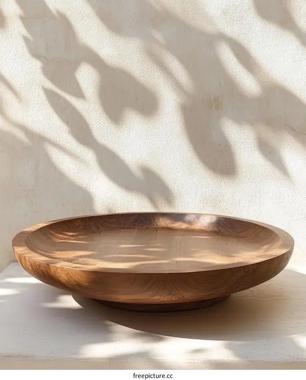 Wooden Serving Platter with Natural Light